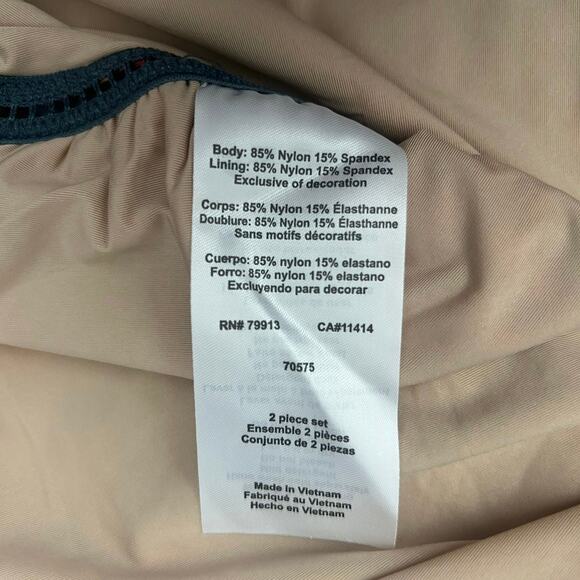 NWT A Pea in the Pod Teal Mosaic Tile Print Tankini Swim Suit Size XS - Picture 8 of 9